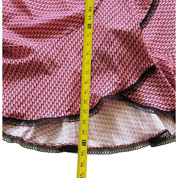 Beulah Style Button Blouse & Mermaid Skirt Pink Black Lace Ruffle Trim Set Sz M - Picture 9 of 16